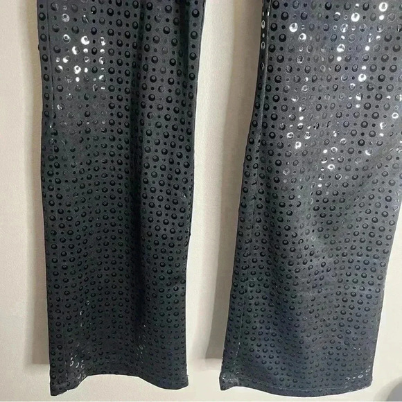 Vintage Y2K 2000s Cavaricci Black Sequin Bootcut Pants Size 5 Waist 28” - Picture 15 of 16